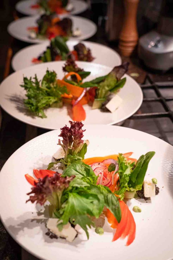 Chef Alan plated salad dish