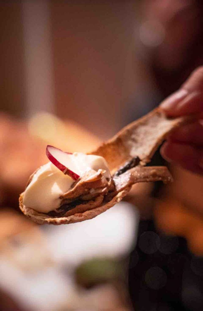Chef Alan preparing canape service