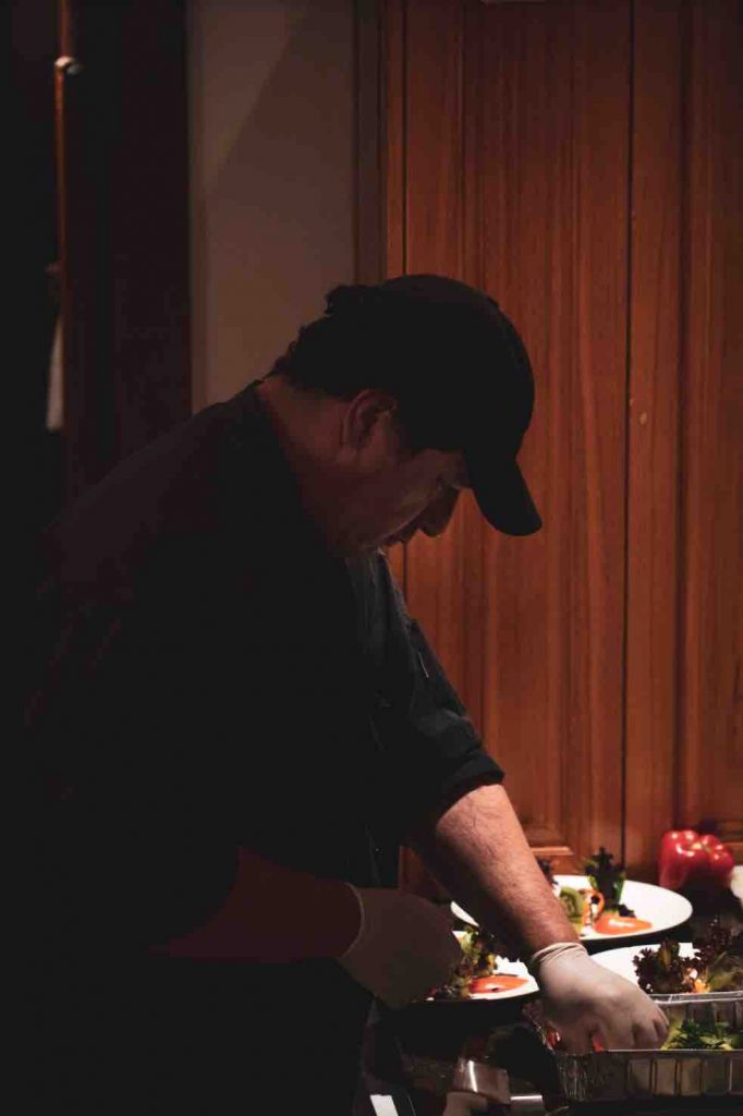 Chef Alan in kitchen prep